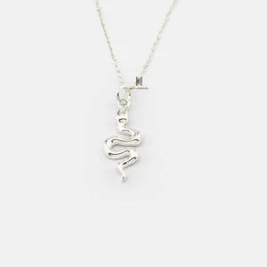 Emerald Eye Serpentine Necklace - Dây Chuyền Bạc Hình Rắn Đính Đá Mắt Xanh Emerald