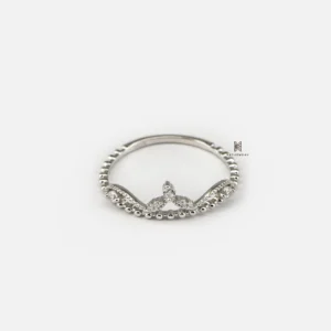 ROYAL CROWN RING - Nhẫn Bạc Hình Vương Miện Đính Đá Thiết Kế Beaded Band