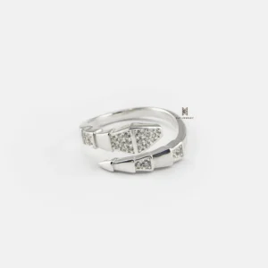 SNAKE POWER RING - Nhẫn Bạc Hình Rắn Xoắn Đính Đá CZ Cá Tính