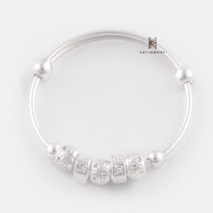 Om Mani Padme Hum Bangle - Vòng Tay Bạc Chạm Khắc Thần Chú Lục Tự Đại Minh